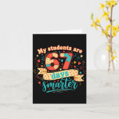 My Students Are 67 Days Smarter Funny Teacher Kids カード (黄色い花)