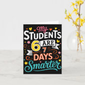 My Students Are 67 Days Smarter Funny Teacher Kids カード (黄色い花)
