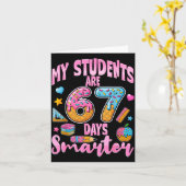 My Students Are 67 Days Smarter Funny Teacher Kids カード (黄色い花)