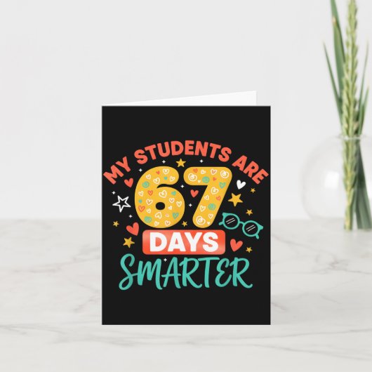 My Students Are 67 Days Smarter Funny Teacher Kids カード (正面)