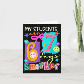 My Students Are 67 Days Smarter Funny Teacher Kids カード (正面)