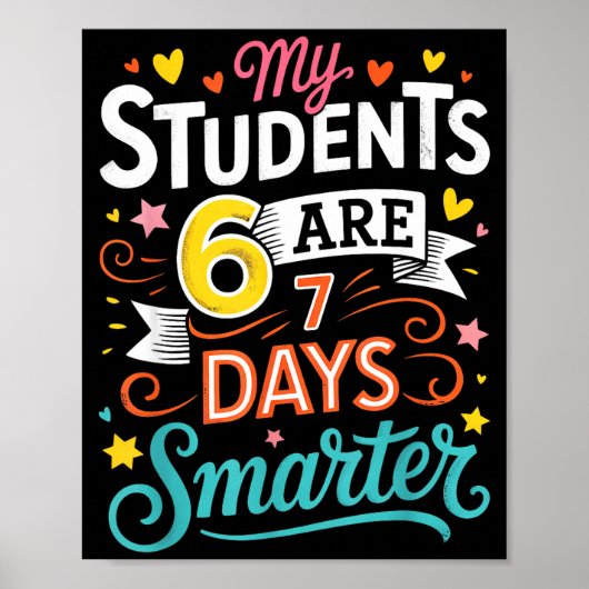 My Students Are 67 Days Smarter Funny Teacher Kids ポスター (正面)
