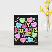 My Students Are Kind Strong Valentine Teacher Wome カード (黄色い花)