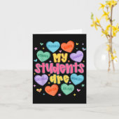 My Students Are Kind Strong Valentine Teacher Wome カード (黄色い花)