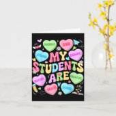 My Students Are Kind Strong Valentine Teacher Wome カード (黄色い花)