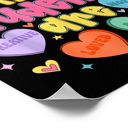 My Students Are Kind Strong Valentine Teacher Wome ポスター (角)