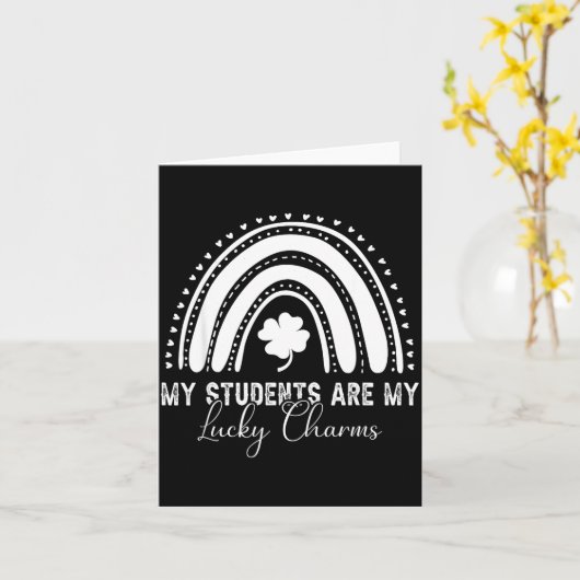 My Students Are My Lucky Charms Teacher St Patrick カード (黄色い花)