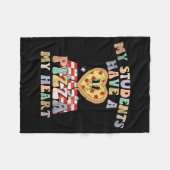 My Students Have A Zza-my-heart Valentines Day Tea フリースブランケット (正面(横))