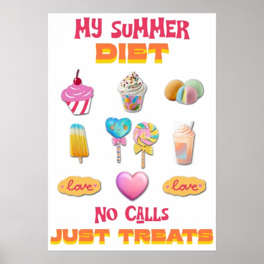 My Summer Diet No Calls Just Treats ポスター (正面)