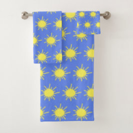 My Sunshine Bath Towels (Sky Blue & Yellow) バスタオルセット
