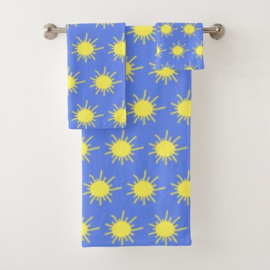My Sunshine Bath Towels (Sky Blue & Yellow) バスタオルセット (インサイチュ)