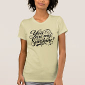 My Sunshine Brush Script Quote Grunge Tシャツ (正面)