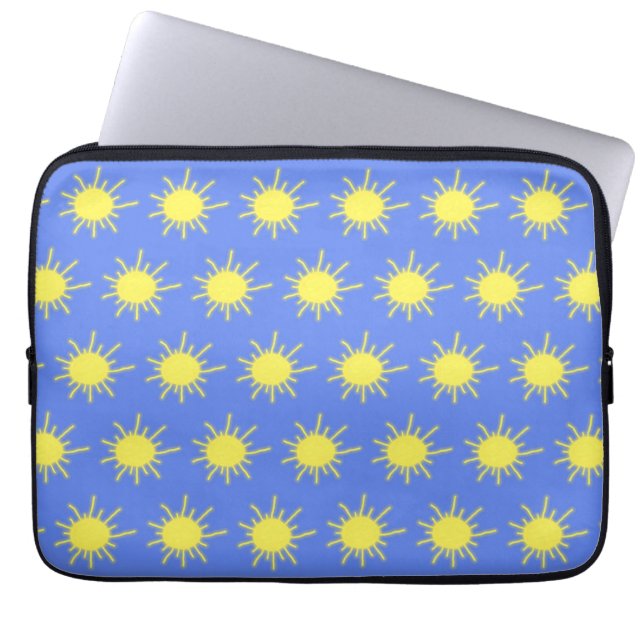 My Sunshine Tablet Case (Sky Blue & Yellow) ラップトップスリーブ (正面)