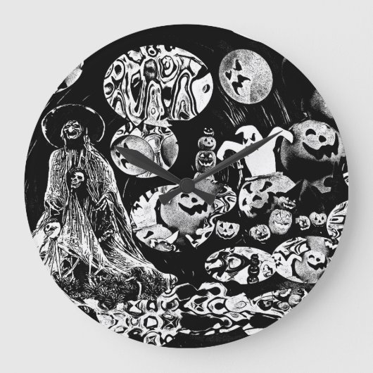 My Super Halloween ラージ壁時計 (正面)
