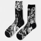 My Super Halloween black and white ソックス (左)