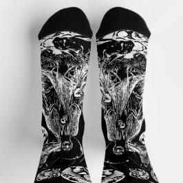 My Super Halloween black and white ソックス