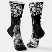 My Super Halloween black and white ソックス (傾斜あり)