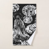My Super Halloween black and white バスタオルセット (ハンドタオル)