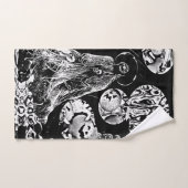 My Super Halloween black and white バスタオルセット (ハンドタオル)
