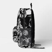 My Super Halloween black and white プリントバックパック (右)