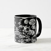 My Super Halloween black and white マグカップ (正面右)