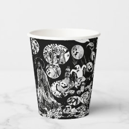 My Super Halloween black and white 紙コップ