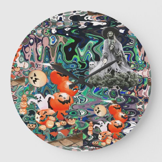 My Super Halloween V2 ラージ壁時計 (正面)