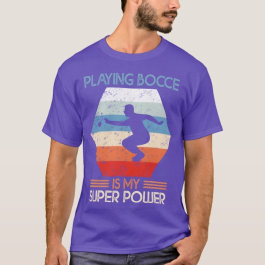 My super Power Retro Boules sports gift Tシャツ (正面)