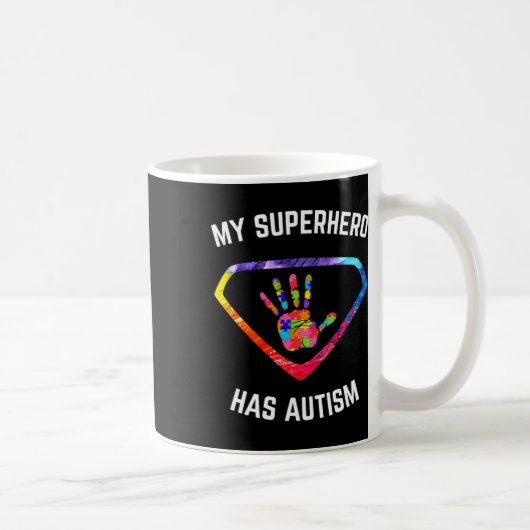 My Superhero Has Autism Awareness  コーヒーマグカップ (右)