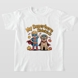 My Superhero Sidekick Halloween Kids Tee Tシャツ