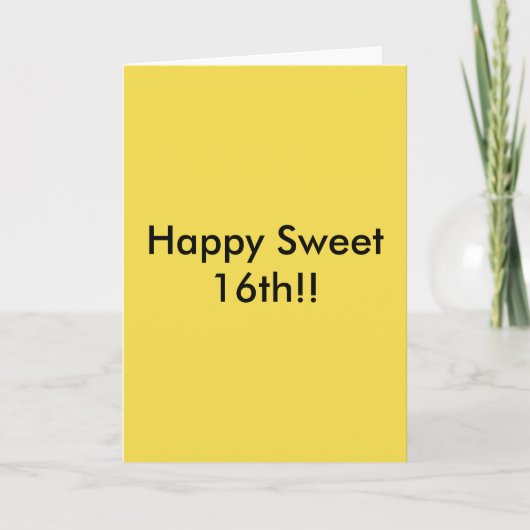 My Sweet 16th Intent Greeting Card 招待状 (正面)