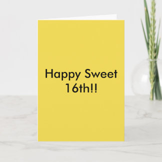 My Sweet 16th Intent Greeting Card 招待状