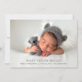 My Sweet Baby Girl Photo Birth Announcements (正面)