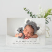 My Sweet Baby Girl Photo Birth Announcements (スタンド正面)