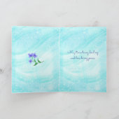 My Sympathies – Soft Floral Comfort Design Aqua カード (内部)