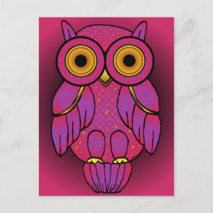My$tフクロウの夕暮れのはがき ポストカード
