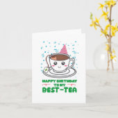 My-Tea Puns最高の誕生日カードへ カード (黄色い花)