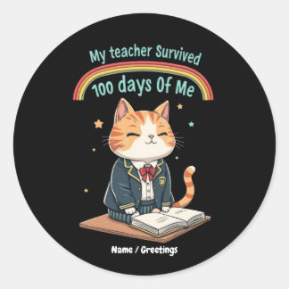 My Teacher Survived 100 Days of Me  ラウンドシール