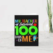 My Teacher Survived 100 Days Of Me For Students Ki カード (正面)
