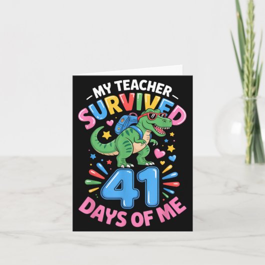 My Teacher Survived 41 Days Of Me 41st Days Of Sch カード (正面)