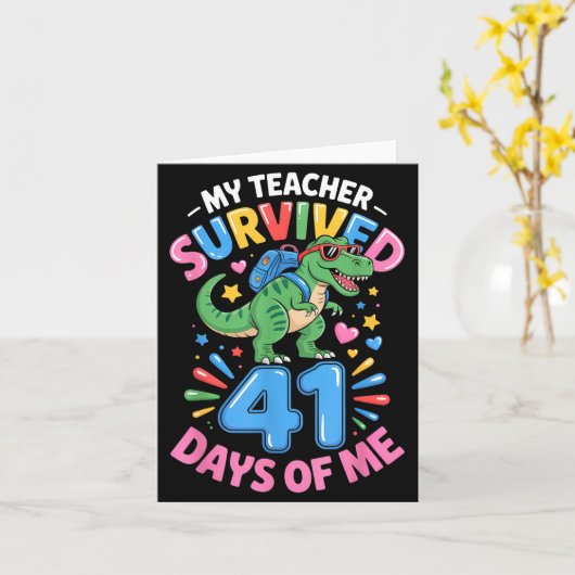 My Teacher Survived 41 Days Of Me 41st Days Of Sch カード (黄色い花)