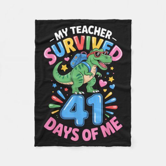 My Teacher Survived 41 Days Of Me 41st Days Of Sch フリースブランケット (正面)