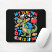 My Teacher Survived 67 Days Of Me Funny Dinosaur S マウスパッド (マウス)