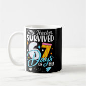 My Teacher Survived 67 Days Of Me Funny Six Seven  コーヒーマグカップ (左)