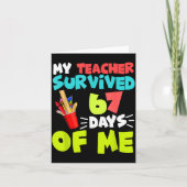 My Teacher Survived 67 Days Of Me Student Pul Boys カード (正面)