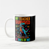 My Teacher Survived 67 Days Of School 67 Meme Dino コーヒーマグカップ (左)