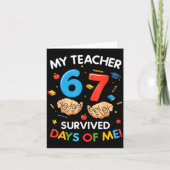 My Teacher Survived 67 Days Of School Funny 6-7 67 カード (正面)