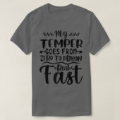 My Temper Goes From Zero To Prison Real Fast Funny Tシャツ (デザイン正面)
