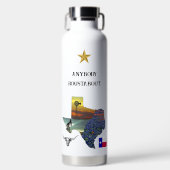 My Texas - Illustrated map outline - personalize ウォーターボトル (正面)