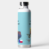 My Texas - Illustrated map outline - personalize ウォーターボトル (右面)